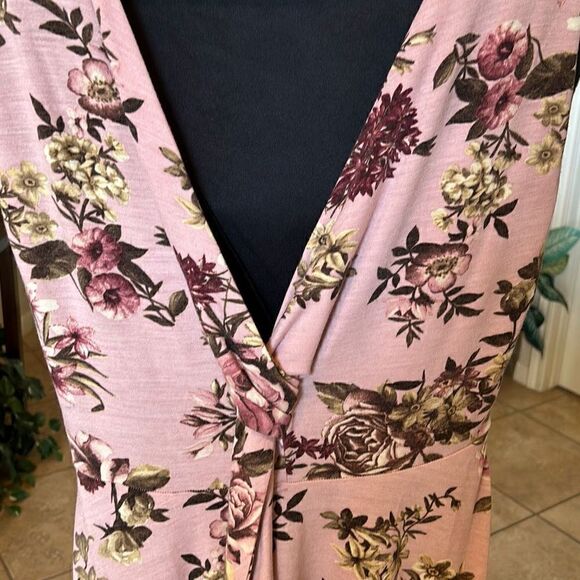 Eva Franco Anthropologie Womens Size 8 Pink Floral Dress Sleeveless V Neck NWT - Picture 3 of 6